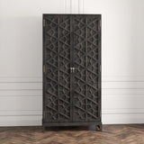 LUNA Hand Carved Armoire/Wardrobe/Cabinet