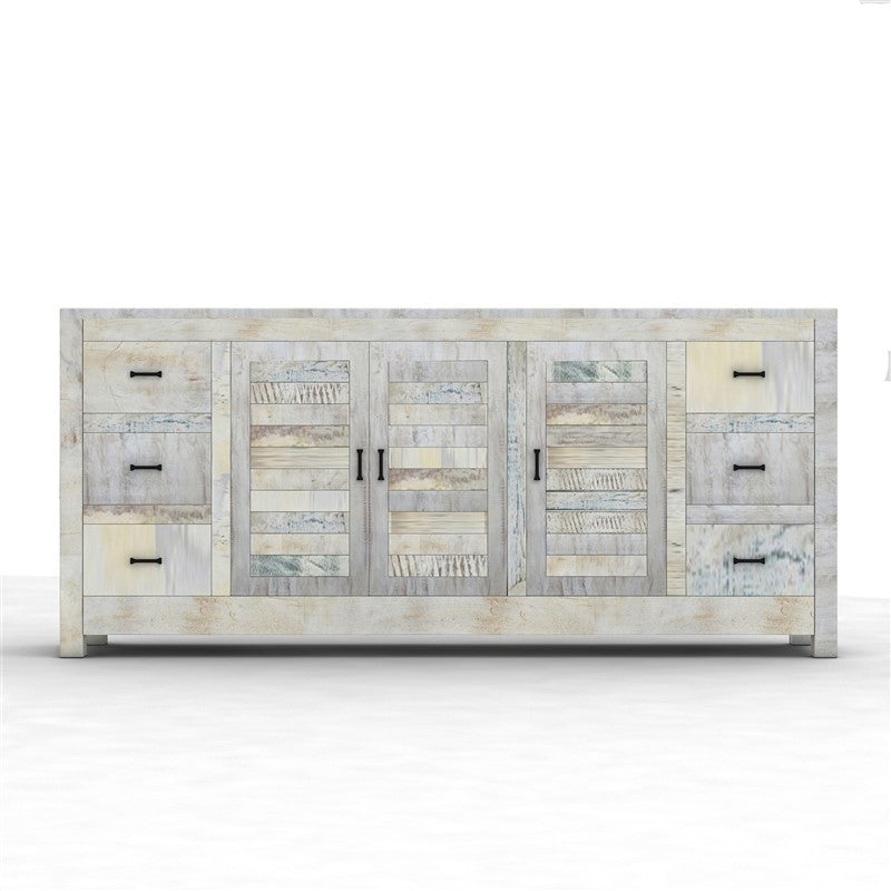 NIRVANA WHITEWASH TIMBER SIDEBOARD XL