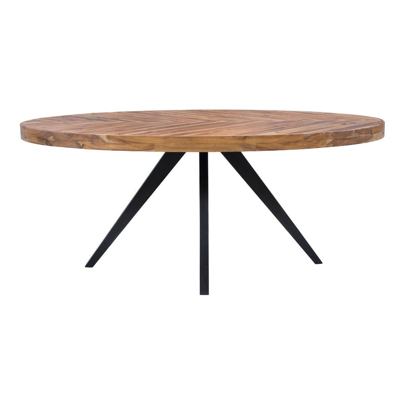 BAYBAY Industrial Oval Dining Table