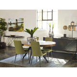 BAYBAY Industrial Oval Dining Table